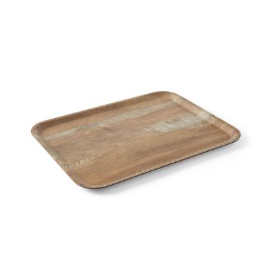 Tác servírovacís melaminovým laminátem se vzorem dřeva, AmerBox, Dřevo, 370x530mm | 508947